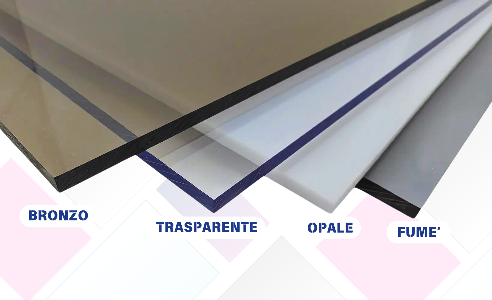 Policarbonato Bronzo Trasparente Opale Fume