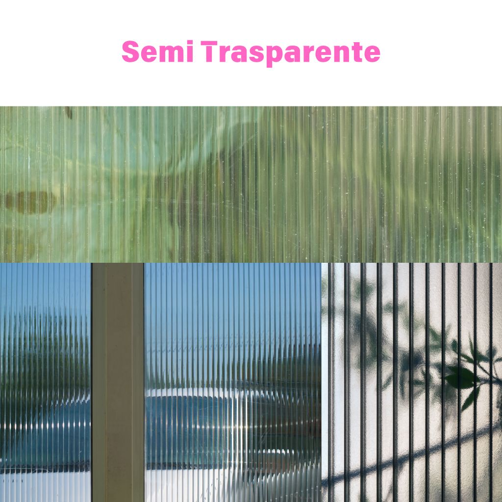 Copertura in policarbonato semi trasparente