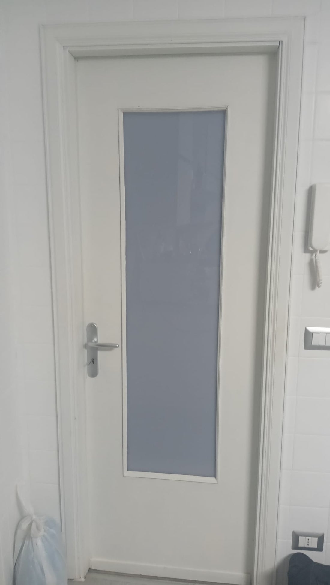 Sostituzione del vetro della porta interna con policarbonato: il progetto del nostro cliente