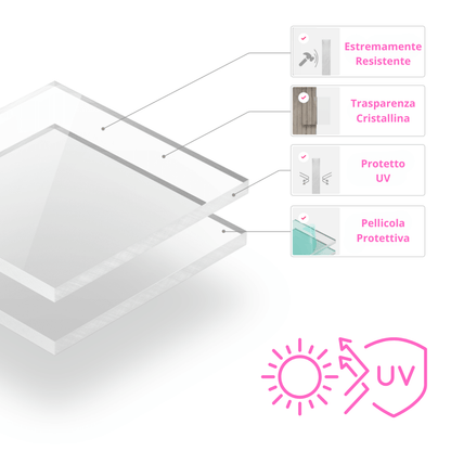 Policarbonato Compatto su Misura Angolo 90°