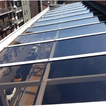 Sistema di giunzione in alluminio per tettoie e verande