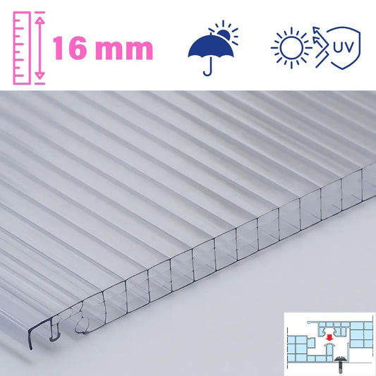 Copertura Easy in policarbonato alveolare su misura – Kit modulare per esterni