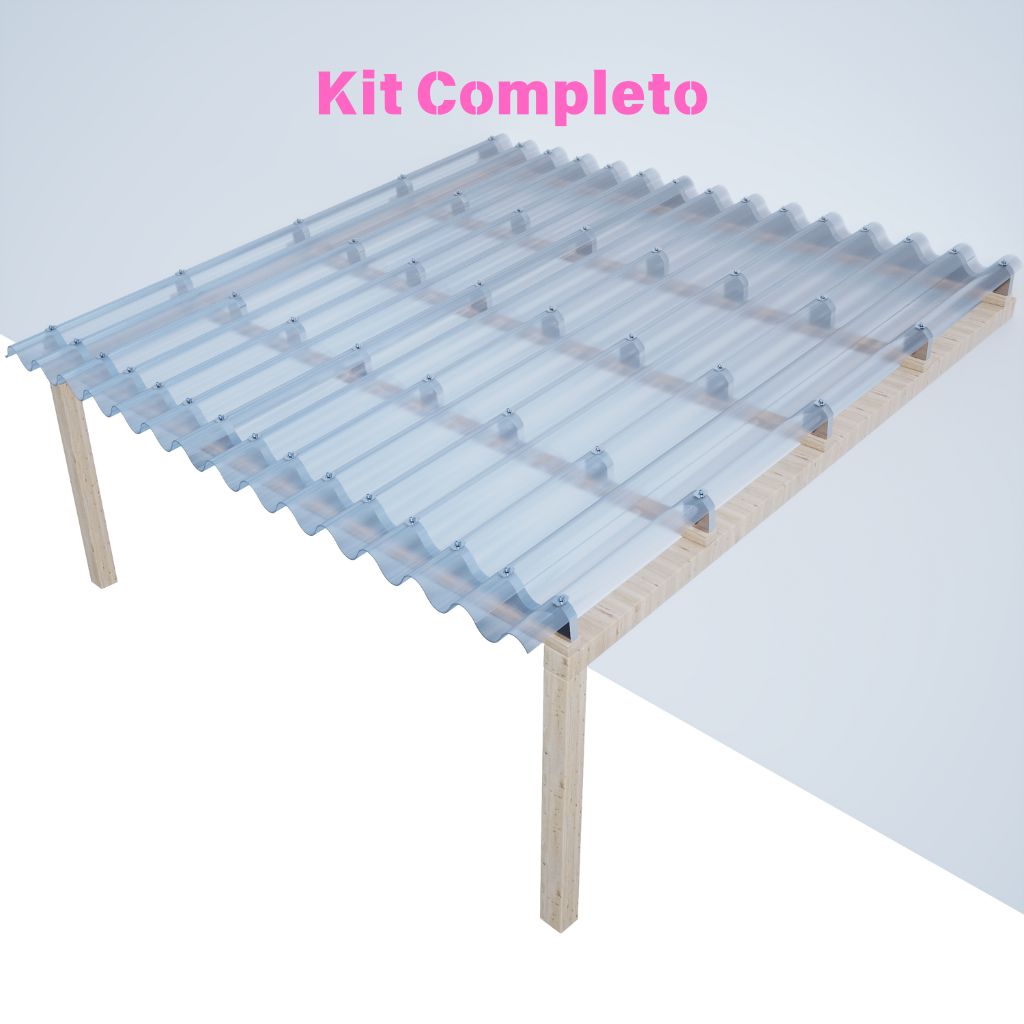 Copertura OndaTek in policarbonato alveolare su misura – Kit modulare per esterni