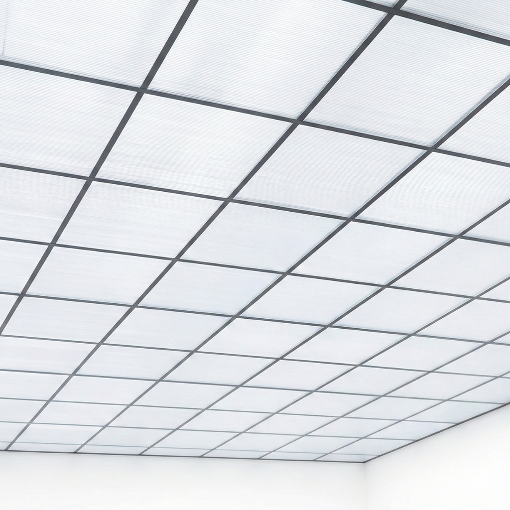 Pannelli in policarbonato per controsoffitti luminosi e di design