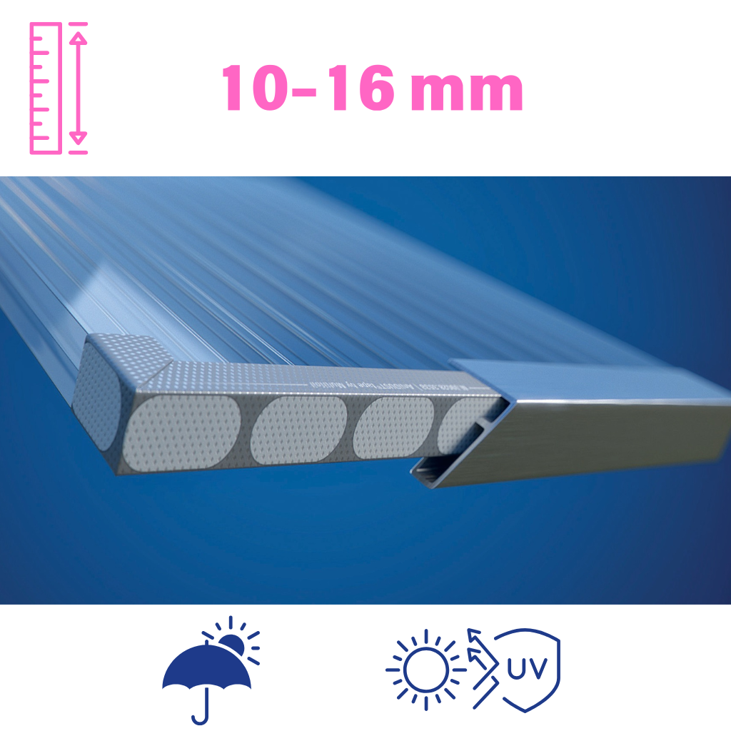 Nastro traspirante per policarbonato AntiDUST per lastre da 10 e 16 mm