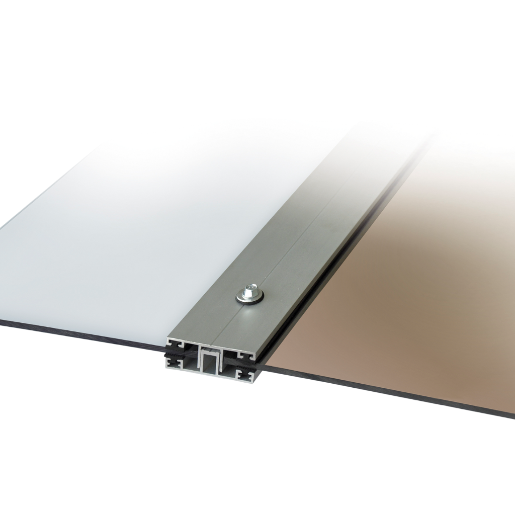 Profilo di giunzione ad H in alluminio per policarbonato