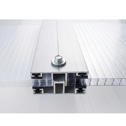 Profilo di giunzione ad H in alluminio per policarbonato alveolare