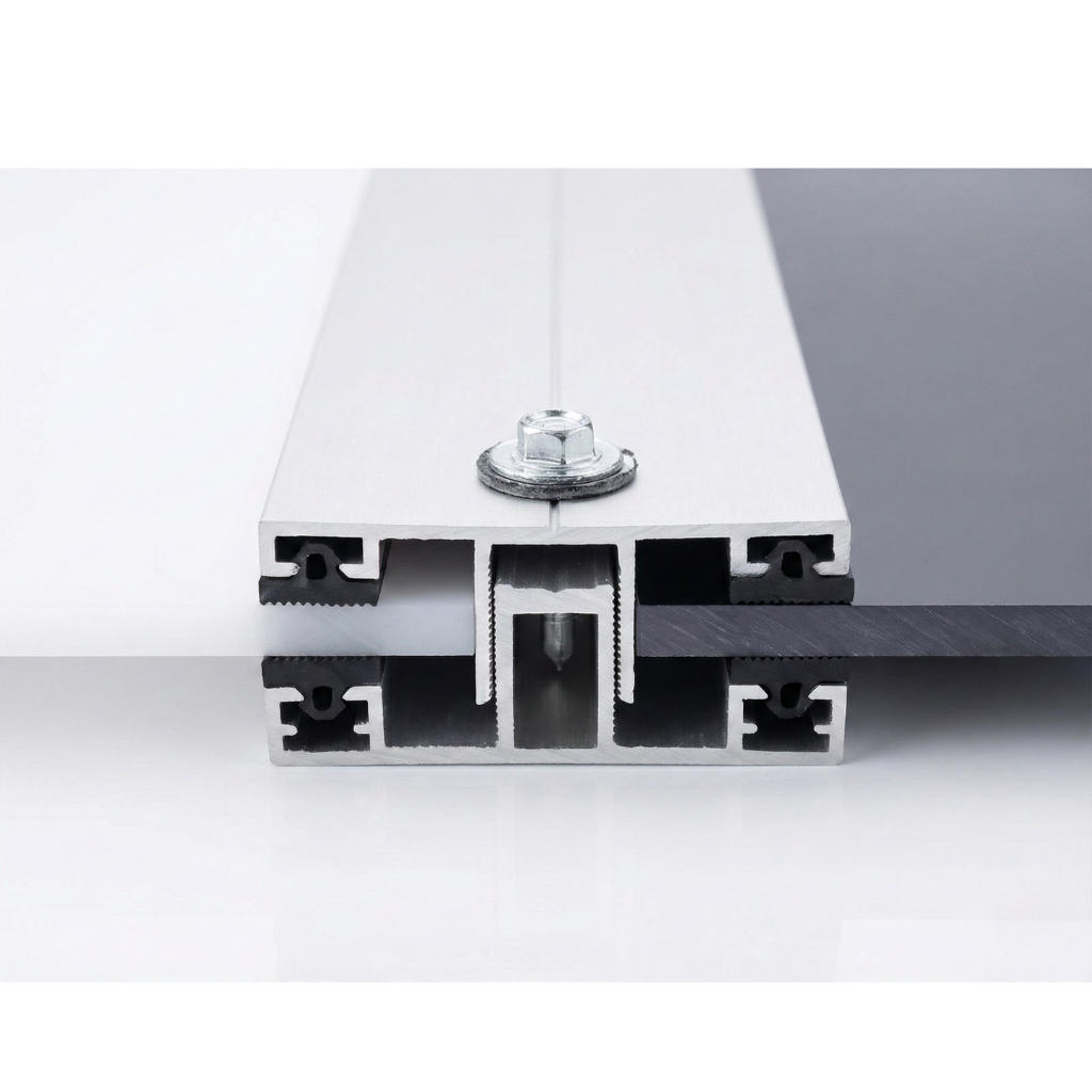 Profilo di giunzione ad H in alluminio per policarbonato compatto