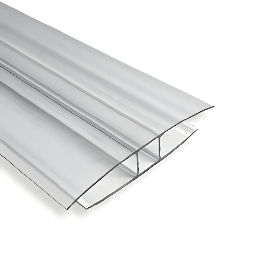 Profilo H di giunzione per lastre compatte e alveolari in policarbonato
